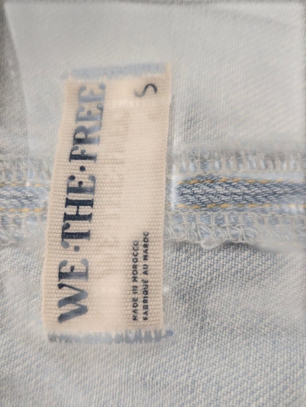 Free People Light Wash Denim Overalls Size S EUC - Picture 6 of 7